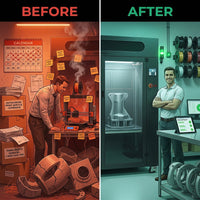 TitanForge XL700 Industrial 3D Printer — Before & After