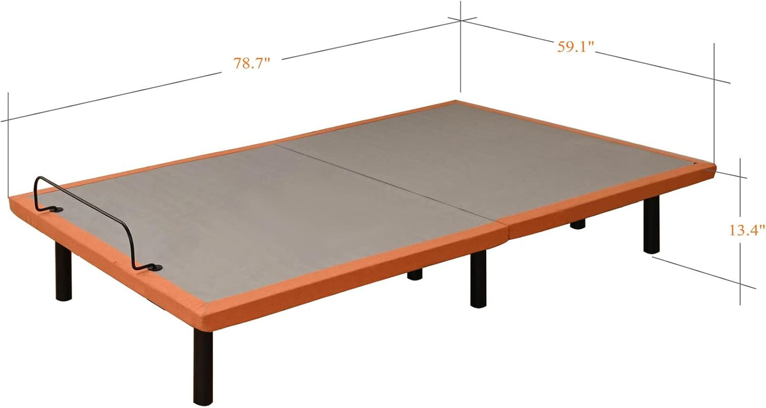 Adjustable Bed Frame Queen - Easy to Install in 5 Minutes, 3000 Series | Adjustable Bed for Massage, Zero Gravity, under Bed Lights, Wireless Remote, Foot&Head Incline, Smart Bed